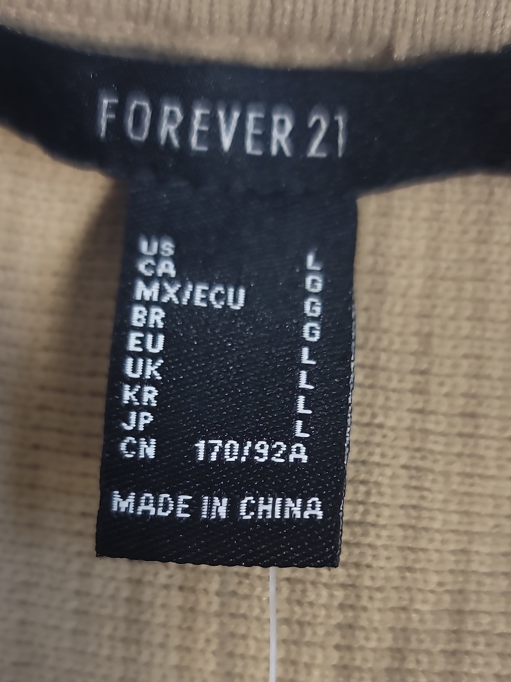 Forever 21 Camel Ribbed Knit Pullover - Picture 2 of 5